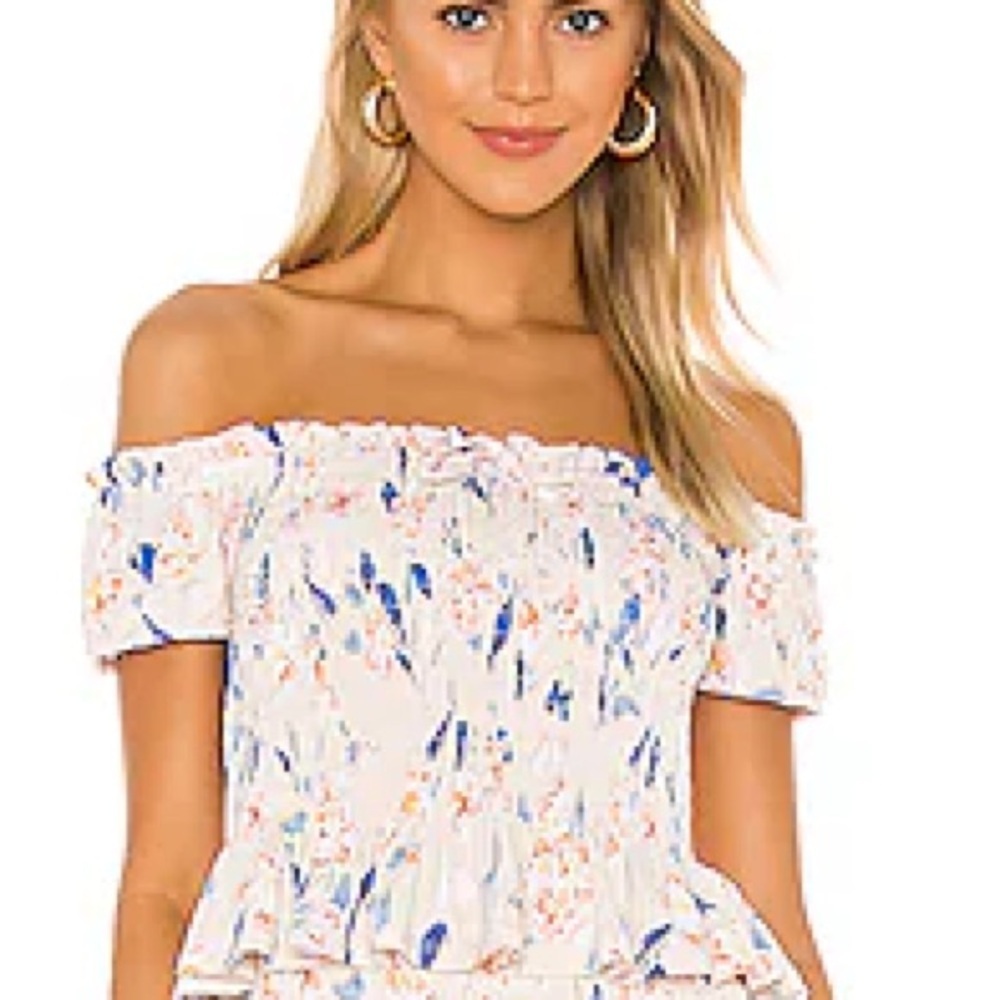 BCBGeneration | Smocked Off Shoulder Top - Floral - Boho Chic - NWT